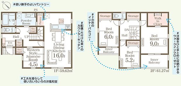 全部屋南向きで明るい室内☆