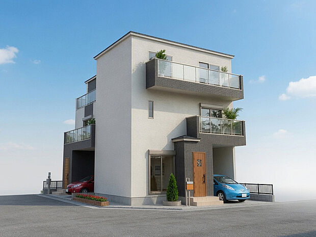 全体イメージパース(建物面積100m2、建物価格1770万円)