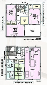 新築4LDKが2,380万円～2,680万円で販売中！家族の暮らしにゆとりをもたらす、開放感のあるルーフバルコニーを備えた住まいです。休日には家族で食事を楽しんだり、洗濯物を干したりと、多目的に活用できます。駐車場は2台分を確保しており、ご夫婦それぞれのお車をお持ちのご家庭にもおすすめ。使いやすい4LDKの間取りで、家族それぞれのプライベート空間もしっかり確保できます。新築ならではの快適な設備と住み心地をぜひ現地でご確認ください。 