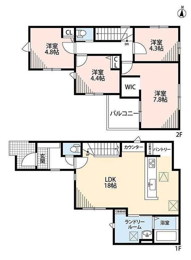 (1号棟)、価格4699万円、4LDK、土地面積100.51m2、建物面積95.84m2
