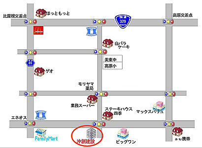 株式会社沖創建設 中部支店の周辺地図