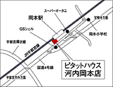 シャーメゾンショップ 河内土地建物株式会社の周辺地図