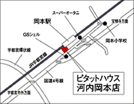 シャーメゾンショップ 河内土地建物株式会社の周辺地図