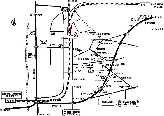 シャーメゾンショップ　株式会社ビジネスホームサービスの周辺地図