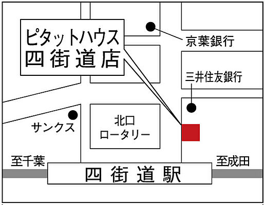 スターツピタットハウス株式会社　四街道店 の周辺地図