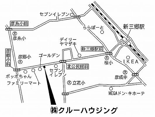 株式会社クルーハウジングの周辺地図