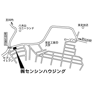 株式会社センシンハウジングの周辺地図