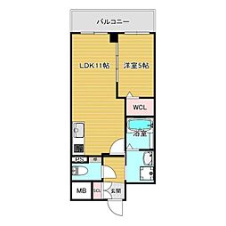 VITA荒本 1LDKの間取図画像