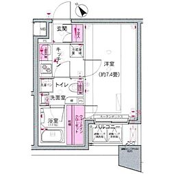 ＤＵＡＲＥＳ愛宕虎ノ門 5階1Kの間取り