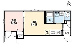 SoH terrace(ソー テラス) 1LDKの間取図画像