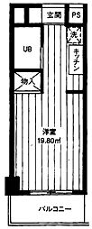 マーベラスパレス ワンルームの間取図画像