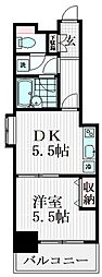 ソルージュ山手 1DKの間取図画像