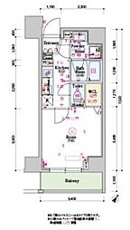 SKYCOURTGRANDE大塚 1Kの間取図画像