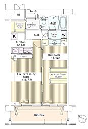 マチュリティ小石川 4階1LDKの間取り
