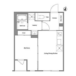 エクサム下北沢4 1DKの間取図画像