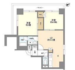 ヴェラハイツ隅田公園 2LDKの間取図画像