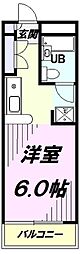グリーンメゾンヨシノ ワンルームの間取図画像