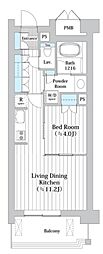 アビティグランデ砧 1LDKの間取図画像