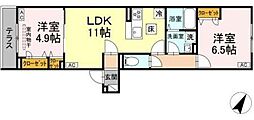 セレスティア柴又VII 2LDKの間取図画像