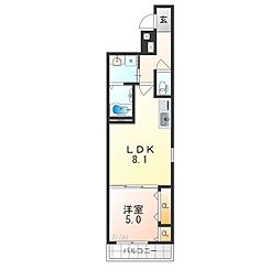 フジパレス住吉長居1番館 1LDKの間取図画像