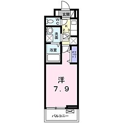 エスポワールSAKAI・Y 1Kの間取図画像