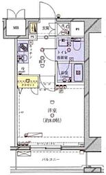 Risingplace金町 1Kの間取図画像