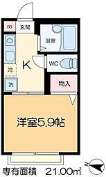 シャーメゾン・ペルレ 1Kの間取図画像