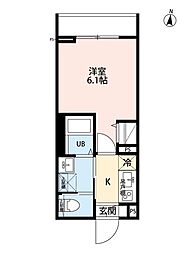robot home 京成小岩 1Kの間取図画像