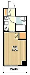 ルミエール八王子 1Kの間取図画像
