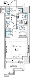 グラシア大塚 1Kの間取図画像