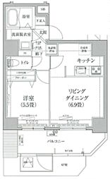 アイルプレミアム千駄木 1LDKの間取図画像