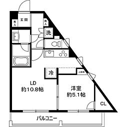 ARC.SKOMAZAWA 1LDKの間取図画像