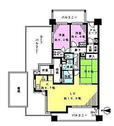 セザールグラン海老名 3LDKの間取図画像