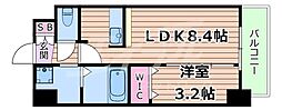 Osaka Metro今里筋線 緑橋駅 徒歩7分の賃貸マンション 10階1LDKの間取り