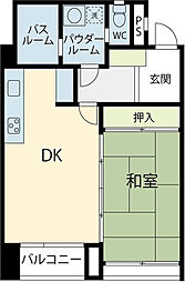 桜プレイス両国 1LDKの間取図画像
