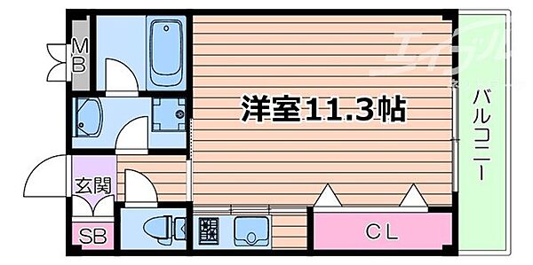 大阪府吹田市佐井寺南が丘(賃貸マンション1R・2階・30.36㎡)の写真 その2