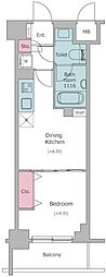 クレヴィアリグゼ西巣鴨 1DKの間取図画像