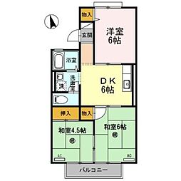 エルタチバナ 3DKの間取図画像