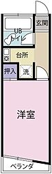 進栄荘 1Kの間取図画像