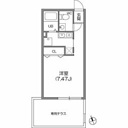 ZESTY神楽坂 ワンルームの間取図画像