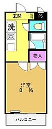 ガーデンヒルズ兼六第23ビル 1Kの間取図画像