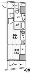 ALTERNA中野 1DKの間取図画像