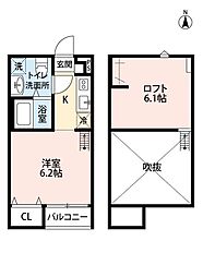 シンフォニア座間 1Kの間取図画像