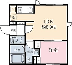 CASAPIAZZATACHIKAWA 1LDKの間取図画像