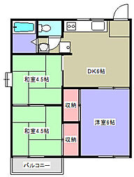 メゾン・ヒコ 3DKの間取図画像