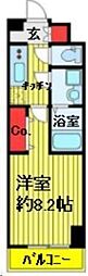 CREVISTA中板橋 1Kの間取図画像