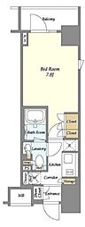 リーブルグランド神楽坂 1Kの間取図画像