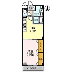 アージュ・ヴェール 1DKの間取図画像