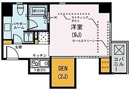 ル・コフレ 8階1SKの間取り