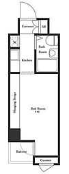プロフィットリンク蒲田 ワンルームの間取図画像